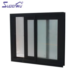 Superwu Thermal Break Aluminum Alloy Sliding Window Double Glazed